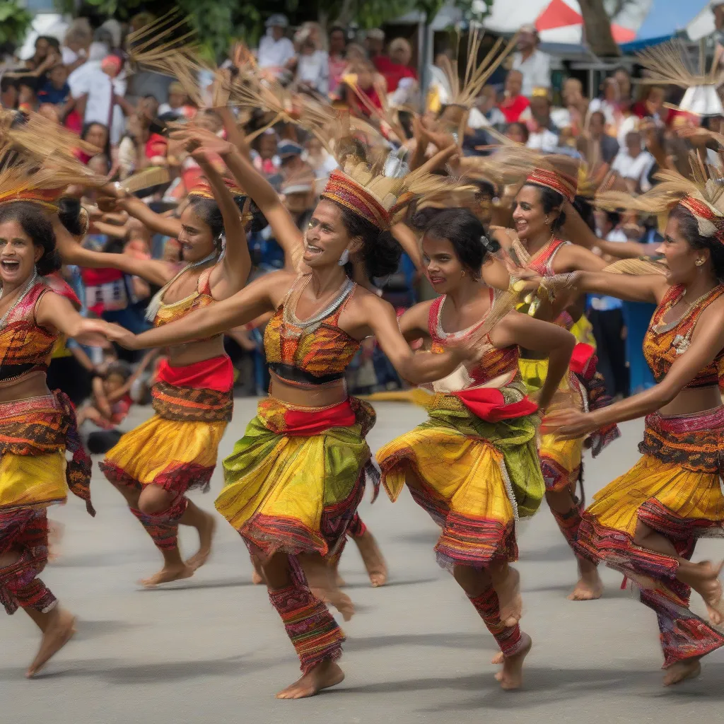 Traditional Timorese dancers